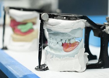 Dentures being crafted